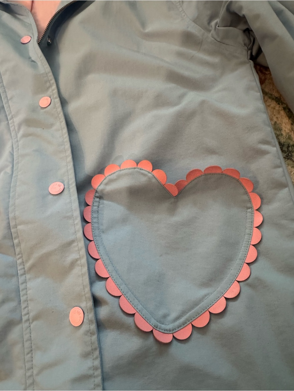 Lazy Oaf pastel heart rain jacket - Picture 4 of 7